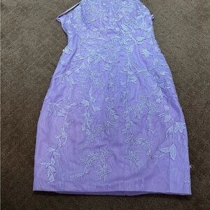 Lavetir lavender lace open back dress size 0